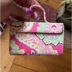 Vera Bradley Capri Melon Pink Yellow Paisley Mini Jewelry Box